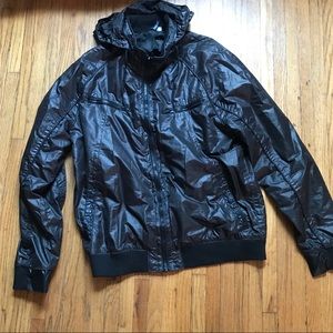 Men’s Black H&M rain  Jacket with Hood.